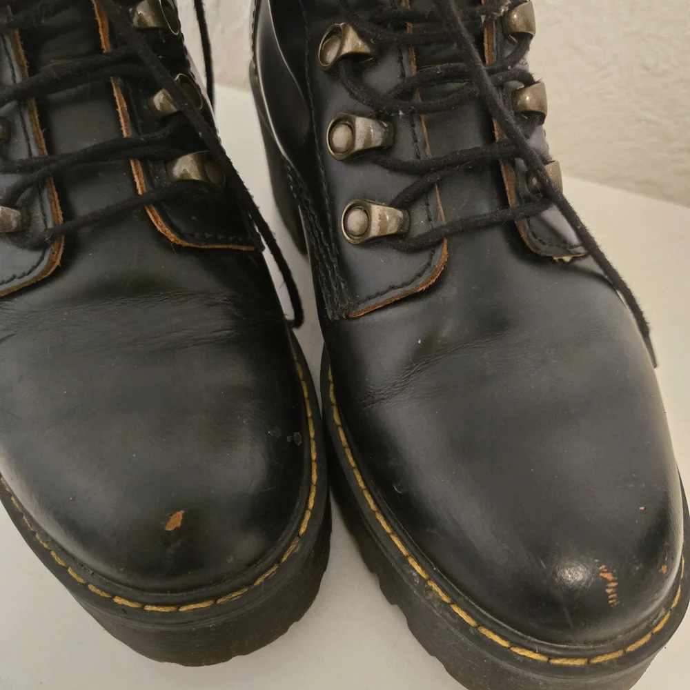Dr. Martens Black Platform Combat Boots - Picture 3 of 4